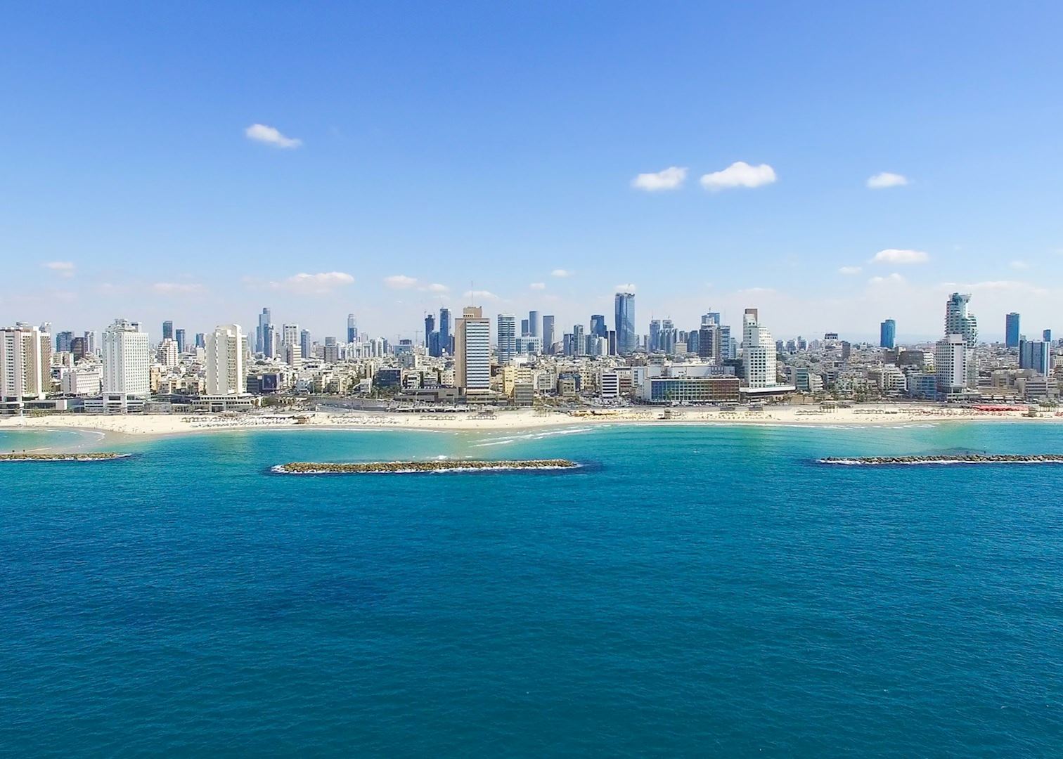 Tel Aviv’s coastline and Mediterranean waterfront